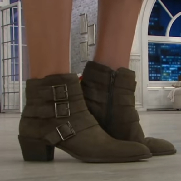 Western Chic Sole Society Buckled Suede Booties - Picture 6 of 15